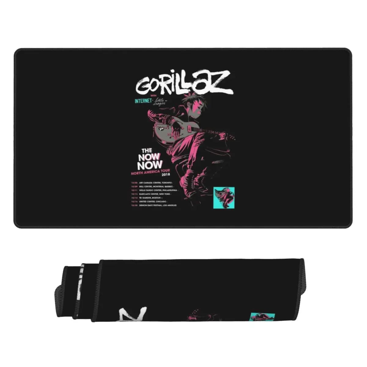 Tappetino per mouse grande Music Band Gorillaz Gamer PC Laptop Tappetini per tastiera Tappeto per computer Accessori da ufficio per gaming Tappetino da scrivania