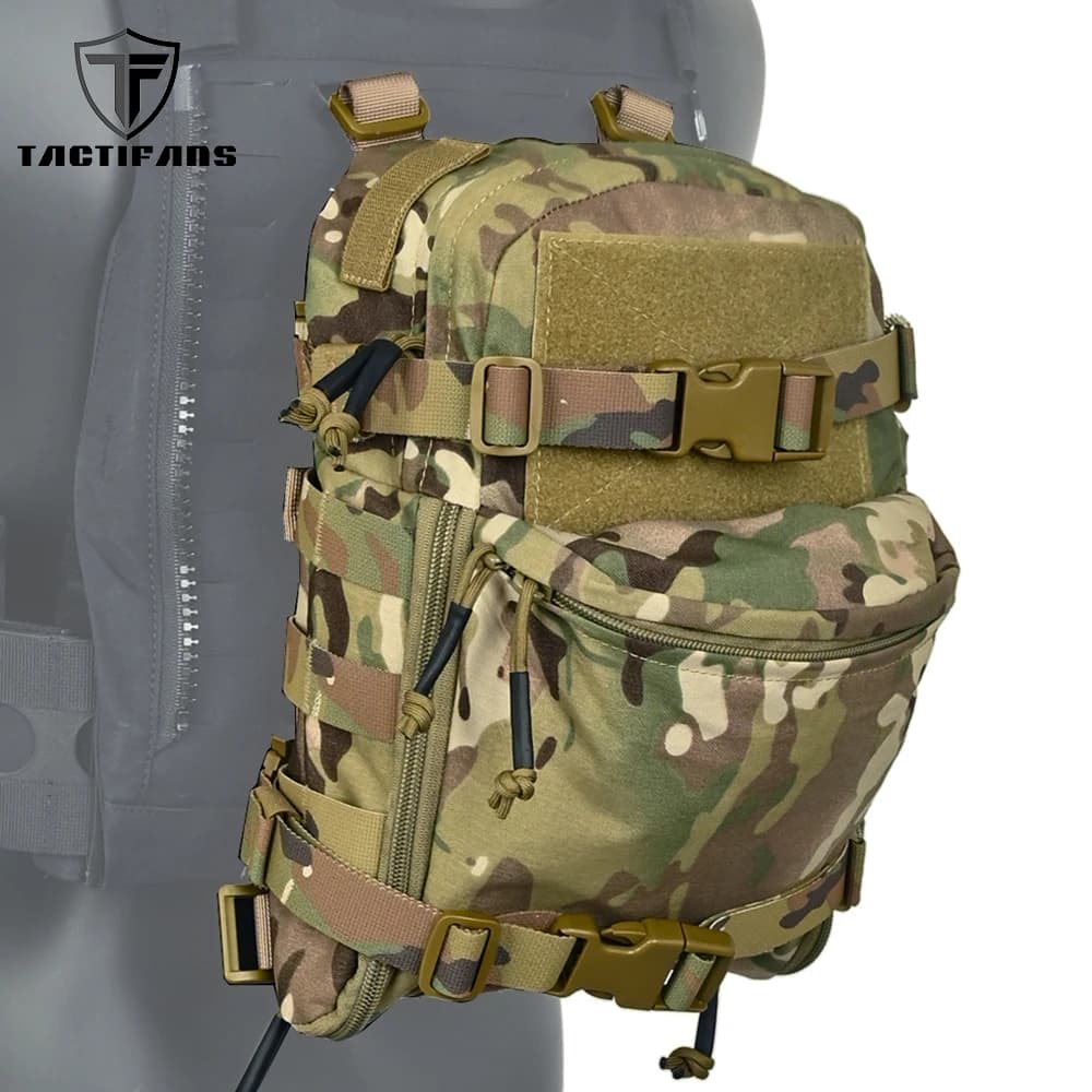 Tactifans Mini Moisturizing Bag MOLLE Rear Panel for Water bladder pocket Airsoft Plate Carrier Attachment Pack tactical vest