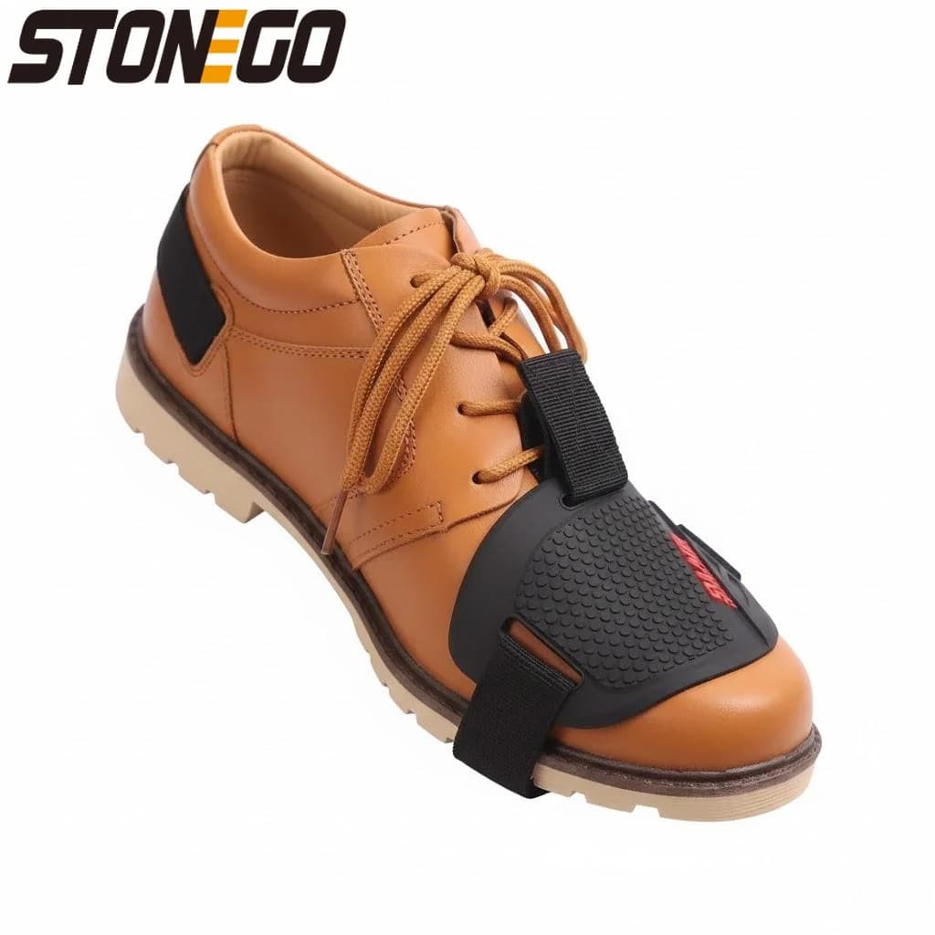 Protezione per Scarpe da Moto in Gomma, Copriscarpe Impermeabile Antiscivolo per Cambio Marcia, Accessorio Protettivo