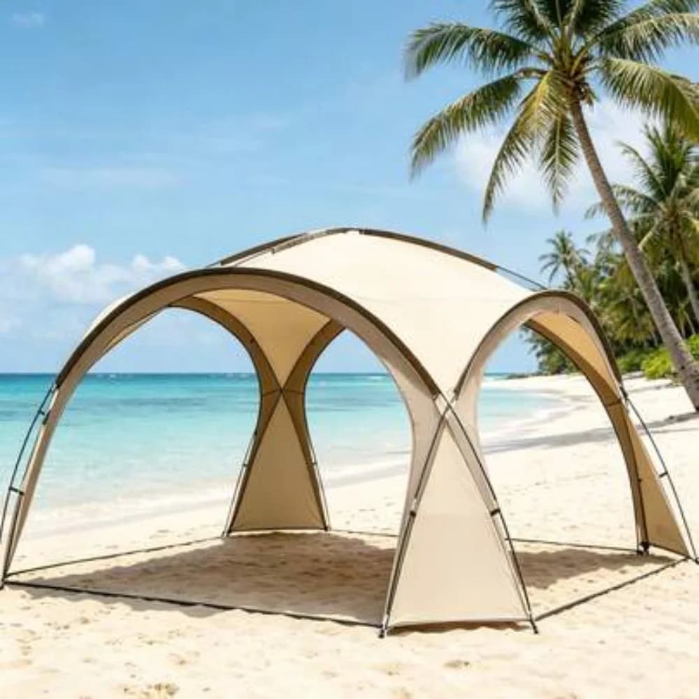 8-10 Person Extra Large Pop Up Dome Sunshade Tent, UPF 50+ UV Protection Heat Insulation, Spacious Interior, Mesh Ventilation, Sturdy Windproof Frame, Easy Setup with Carry Bag, for Beach Patio Backyard Camping Family Outdoor