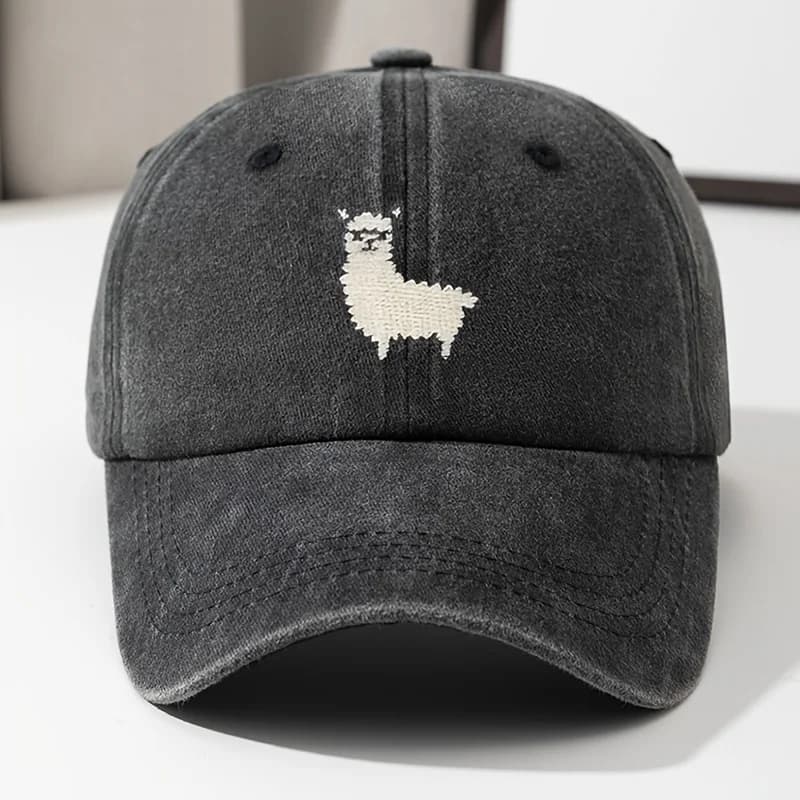 Simpatico cappello da baseball con motivo pecora per uomo e donna, versatile per il tempo libero quotidiano, cappello con lingua d'anatra, cappello da viaggio