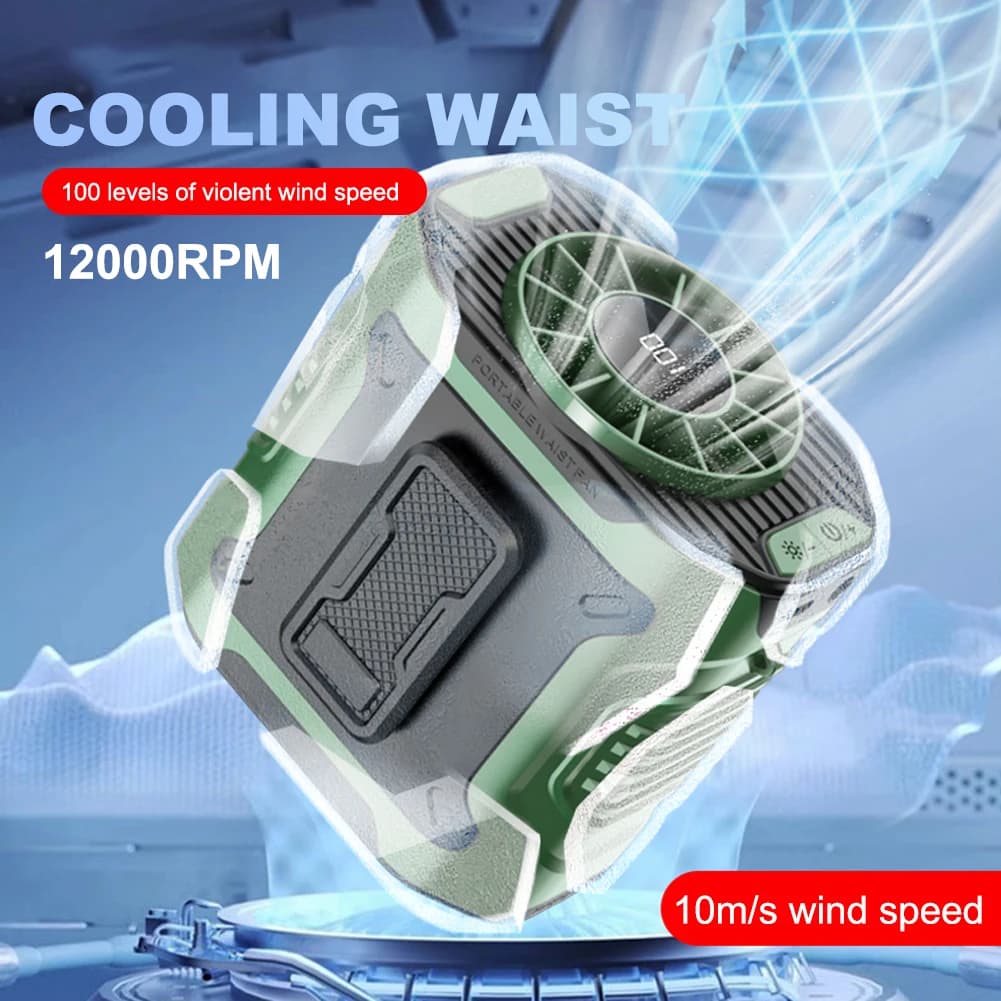 Ventilatore portatile da esterno 3600 mAh appeso al collo vento forte con illuminazione a LED Power Bank per sport di emergenza lavoro all'aperto