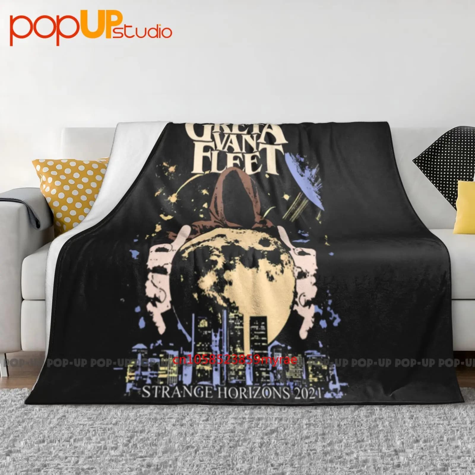 Greta Van Fleet Tour Strange Horizons 2021 Josh Kiszka Paeceful Army Coperta ultra morbida Trapunta Copridivano invernale Copriletto