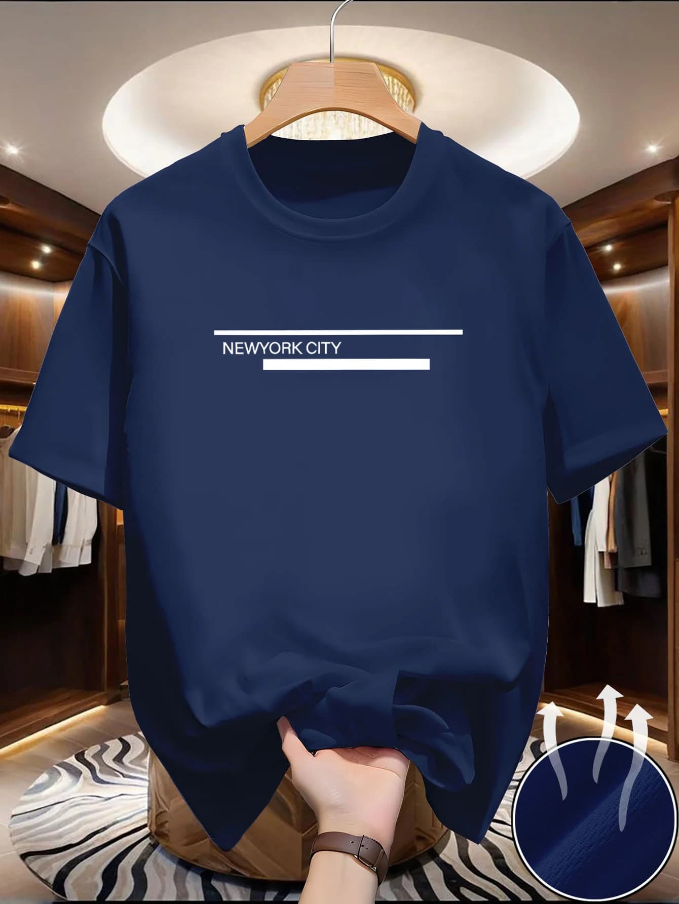 T-shirt da uomo a maniche corte con scollo rotondo, traspirante e confortevole, perfetta per mescolare e abbinare, facile da indossare.