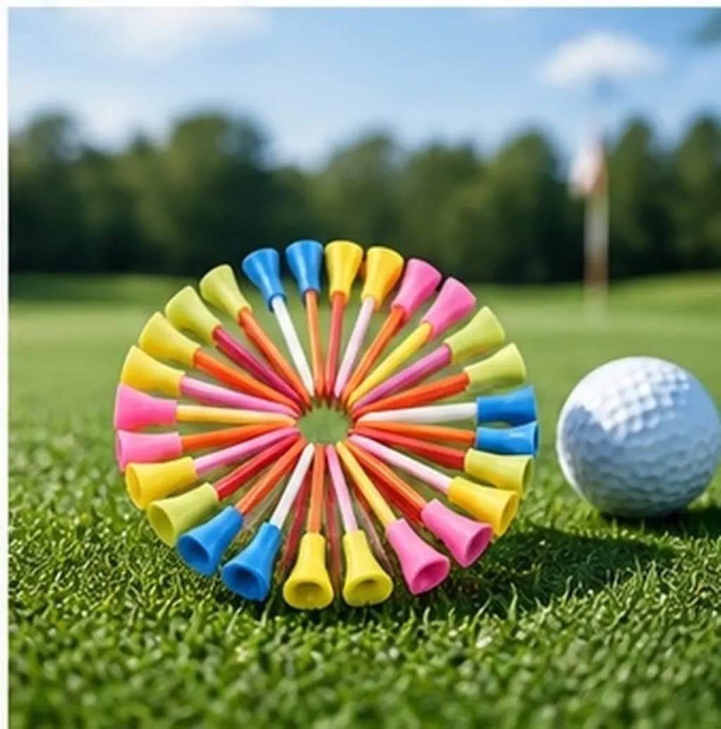 50Pcs Stable Golf Practice Tees Unbreakable Plastic Material with Soft Grip for Golf Ball Support Ideal Training Aid for Indoor