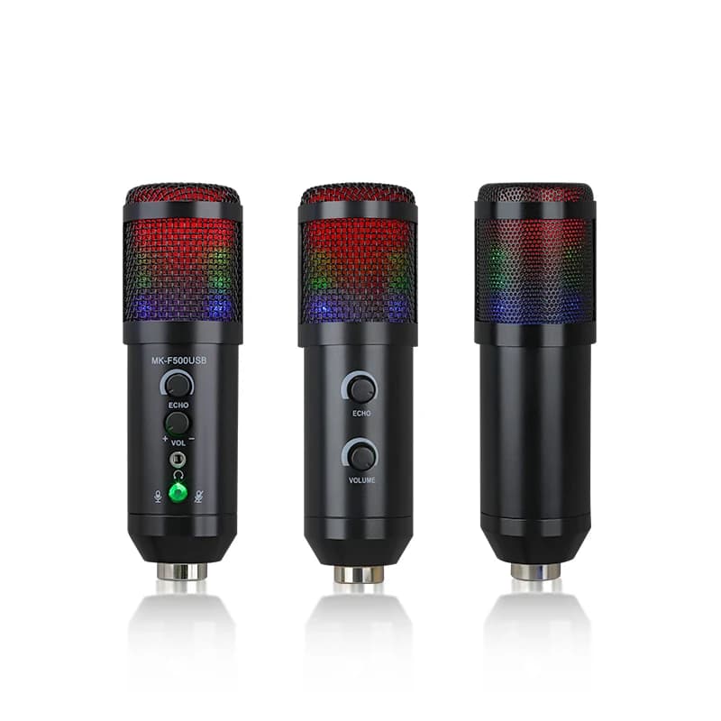 Supporto per microfono da tavolo a condensatore USB Microfono per conferenze da gioco RGB
