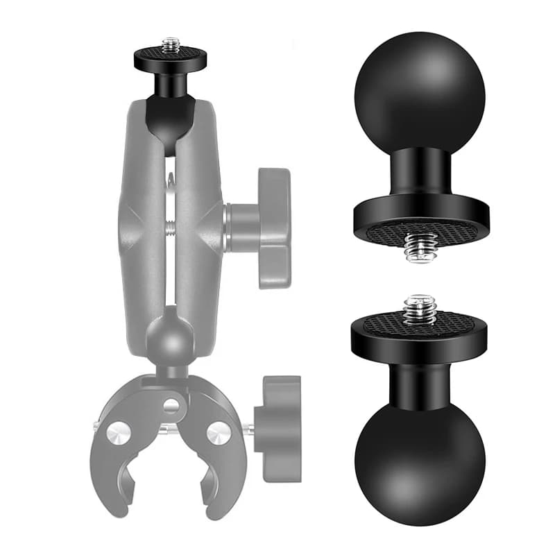 1-10Pcs 25mm 1 inch Ball Head Mount Adapter 1/4" Screw Thread Clamp BallHead for GoPro Insta360 DJI Osmo Action Camera Bracket
