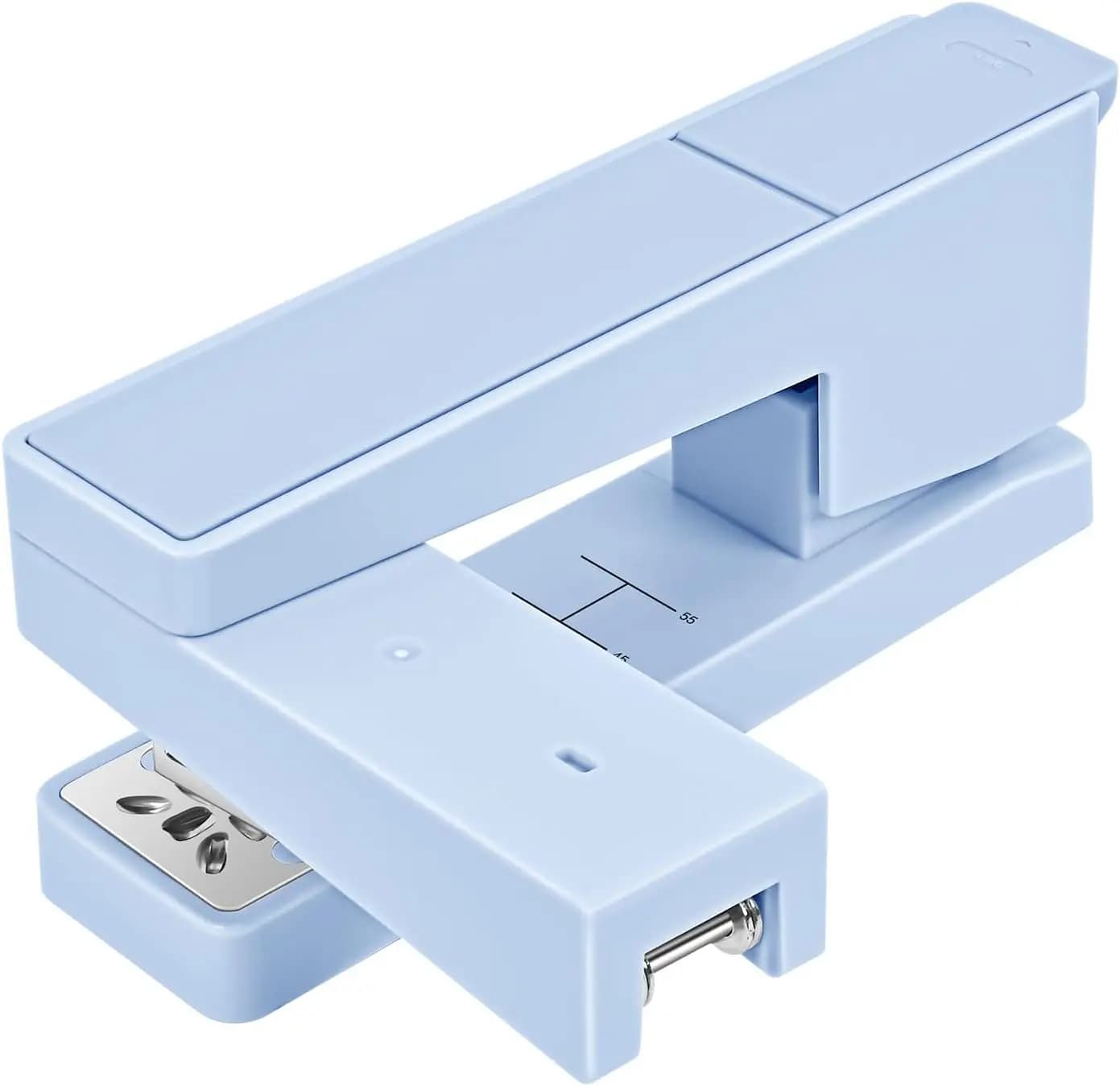 Cucitrice Girevole con Braccio Oscillante, Cucitrice da Scrivania Rotante a 360 Gradi con 100 Graffette, Cucitrice da Ufficio Antiscivolo Blu