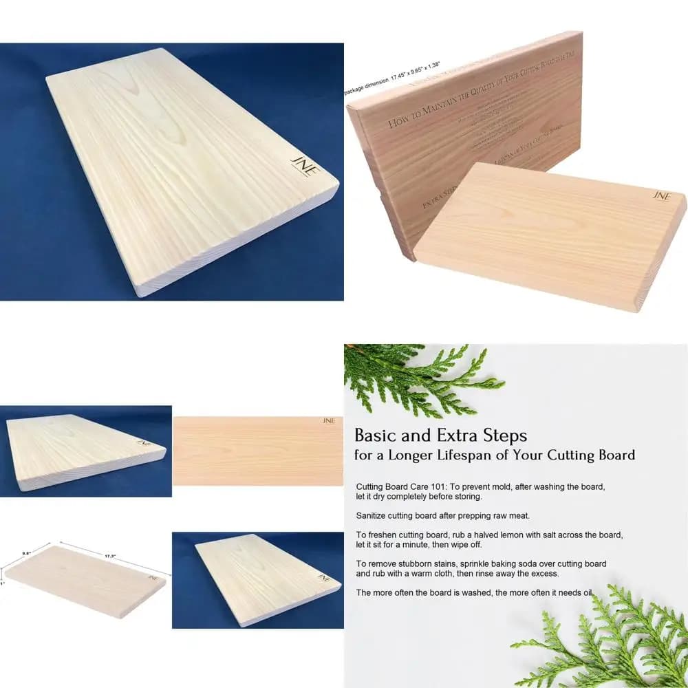 Tagliere in legno reversibile, 17,3 x 9,5 x 1 pollici, pezzo unico massiccio, senza giunture o colla | Tagliere e Vassoio da Servizio