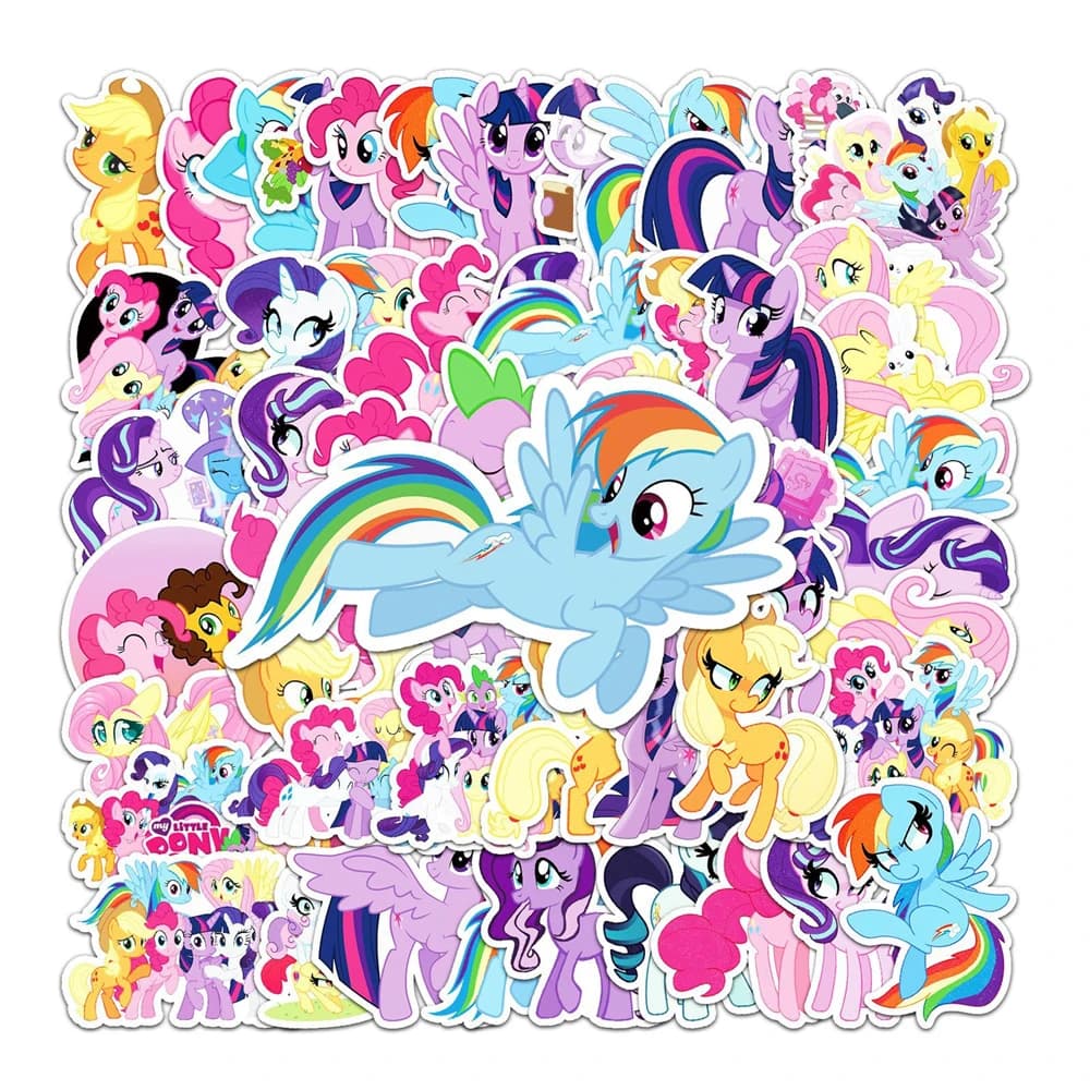 10/30/50PCS Arcobaleno Cavallo Graffiti Adesivo Animazione Del Fumetto Bagagli Notebook FAI DA TE Borsa Da Skateboard Decorazione Impermeabile All'ingrosso
