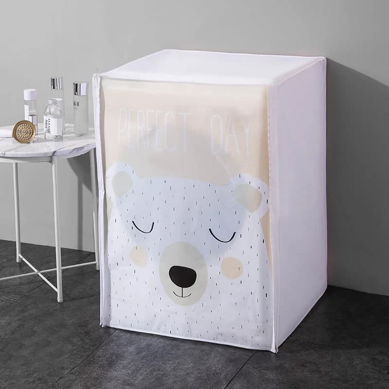 PEVA thick washing machine cover - Universal dustproof suitable for washers from top/load, folding protection suitable for children