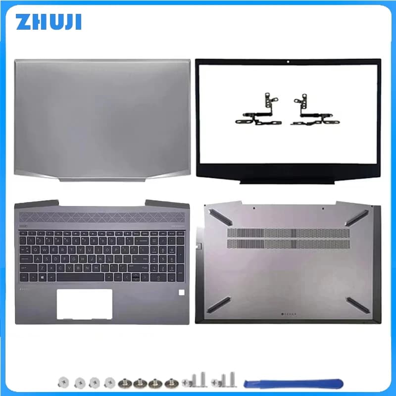 Per ZBook 15v G5 ZHAN 99 G1 TPN-C134 Nuovo Schermo LCD Del Computer Portatile Della Copertura Posteriore Lunetta Anteriore Inferiore Della Cassa Inferiore Cerniere Coperchio Posteriore Top Case
