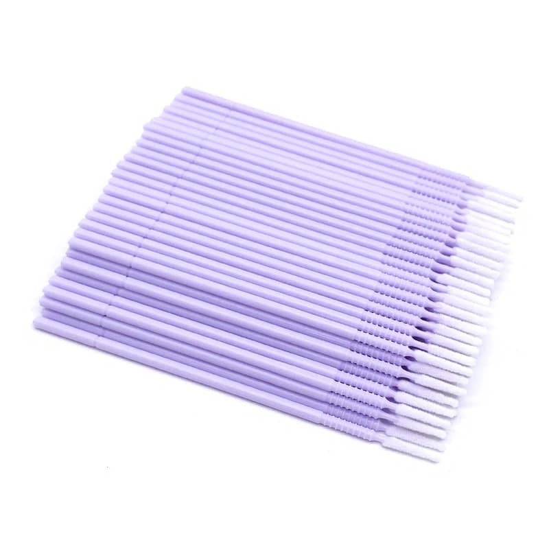 100 pz Micro Spazzole Pieghevoli Microbrush Usa E Getta Applicatori Estensioni Delle Ciglia Colla Spazzola di Pulizia per Estensione Delle Ciglia