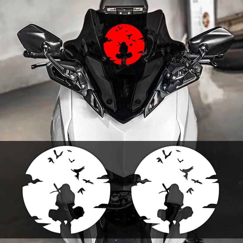 1PC Ninja JDM adesivi moto per moto serbatoio carburante carenatura anteriore casco da corsa copertura scooter graffi decalcomanie in vinile