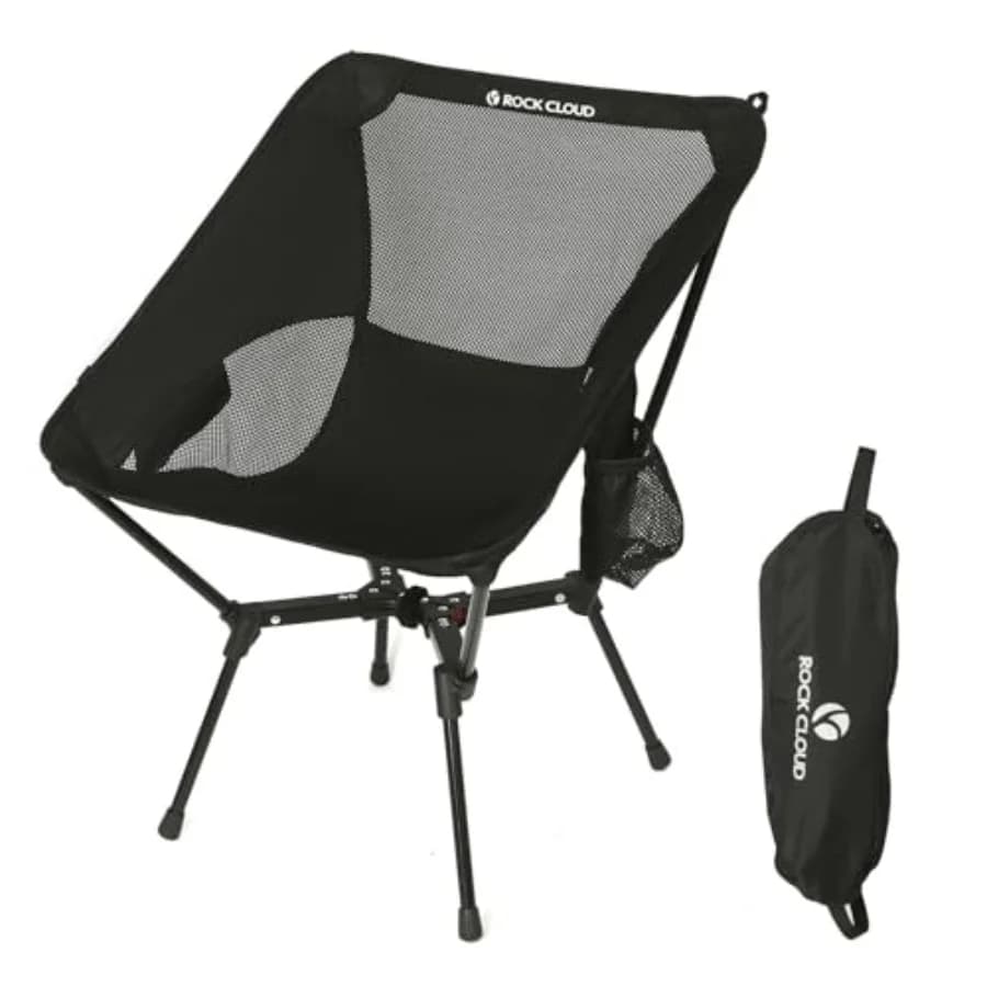 Sedia da Campeggio Portatile Leggera Pieghevole per Escursioni, Backpacking, Giardino, Spiaggia e Sport all'Aperto