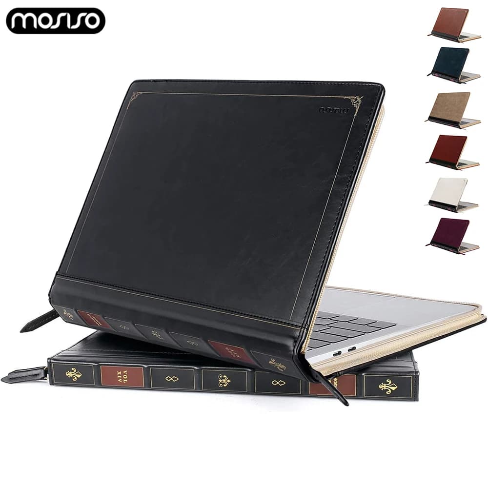Custodia per laptop in pelle PU per MacBook Air 13 15 pollici M4 A3240 A3241 A2337 per Pro 14 16 Cover 2338 A3401 A2918 A3186