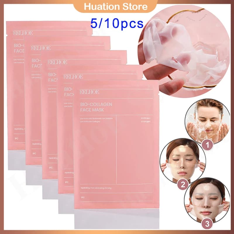 5/10 pcs Bio Collagen Mask Reducing Pores Hydrating Deep Night Mask Hydrating Viso Skin Care Products