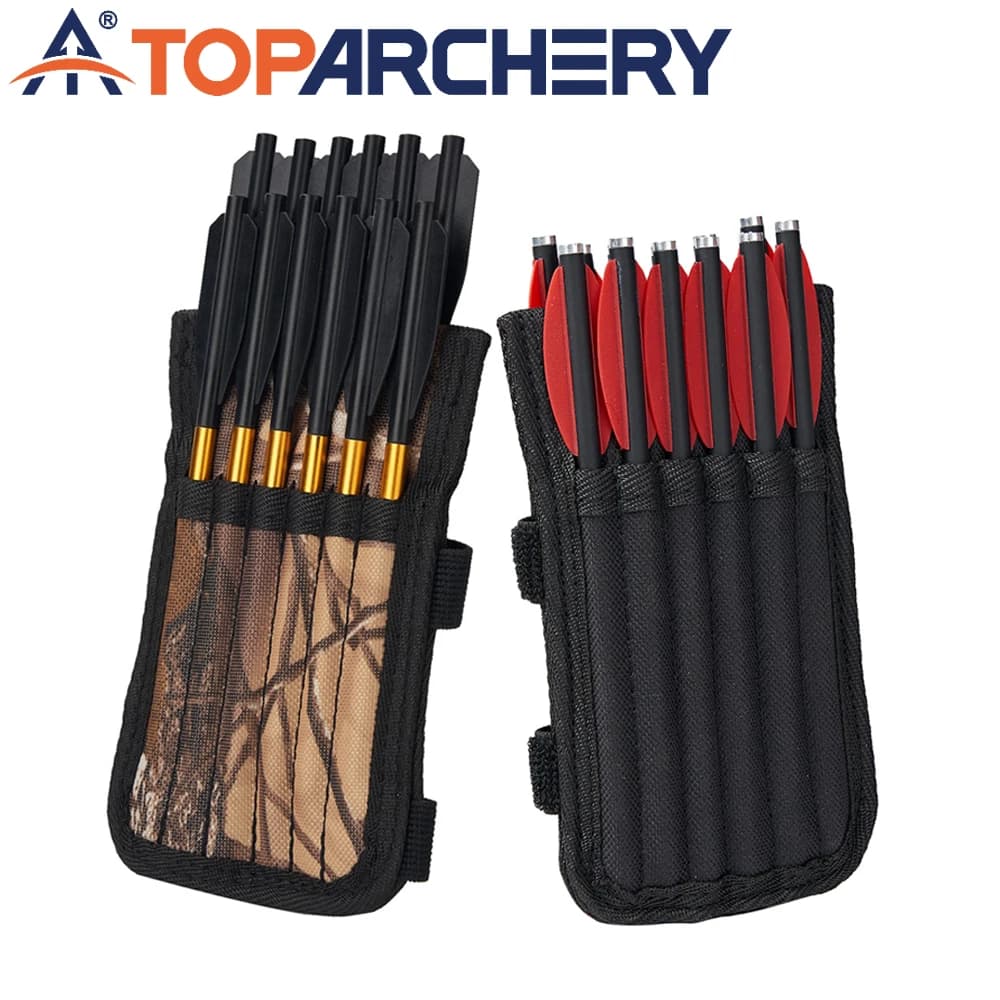 Borsa per frecce da 6/12 fori per bulloni per frecce per balestra Faretra portatile in tela impermeabile adatta per frecce per balestra inferiori di OD6.5mm