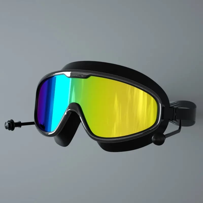 Comfortable Silicone Swimming Glasses with Large Frame Mirror/Transparent Rain Coats Men Women Swimming Glasses