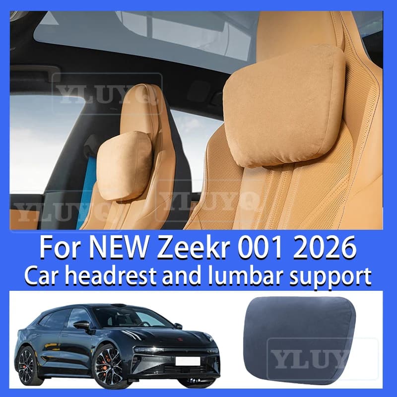 Poggiatesta Auto Modello 2026 Rinnovato, Cuscino Cervicale per Auto, in Pelle Scamosciata, Supporto Lombare Dedicato per Auto, Accessorio Auto