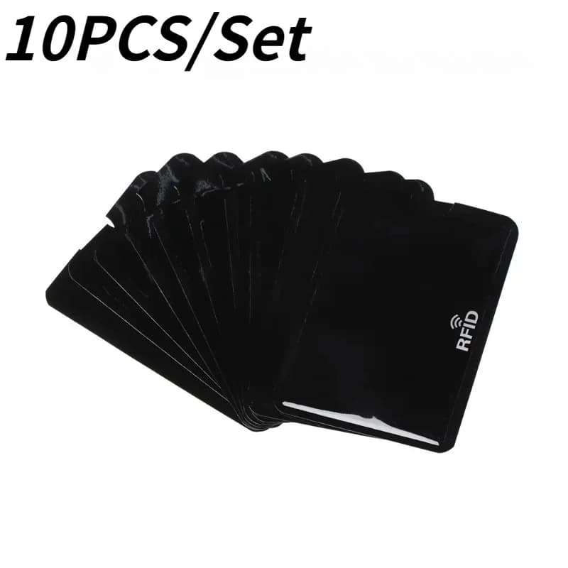 10Pcs RFID Blocking Card Sleeves Anti Skimming Credit ID Card Protector Wallet Accessories