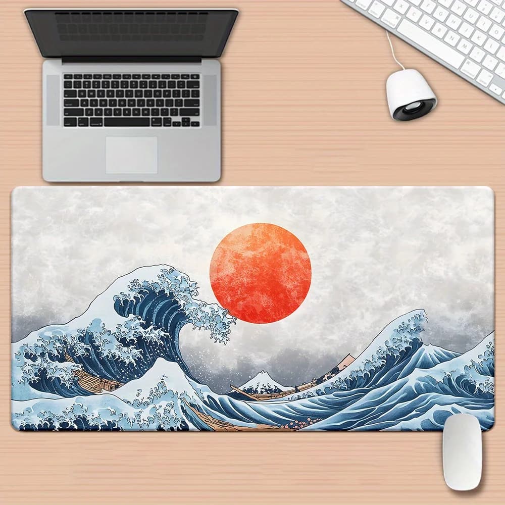 Tappetino da gioco ampio con superficie in tessuto morbido, base in gomma antiscivolo per computer da gioco, laptop, tastiera, scrivania, tappetino resistente per tastiera
