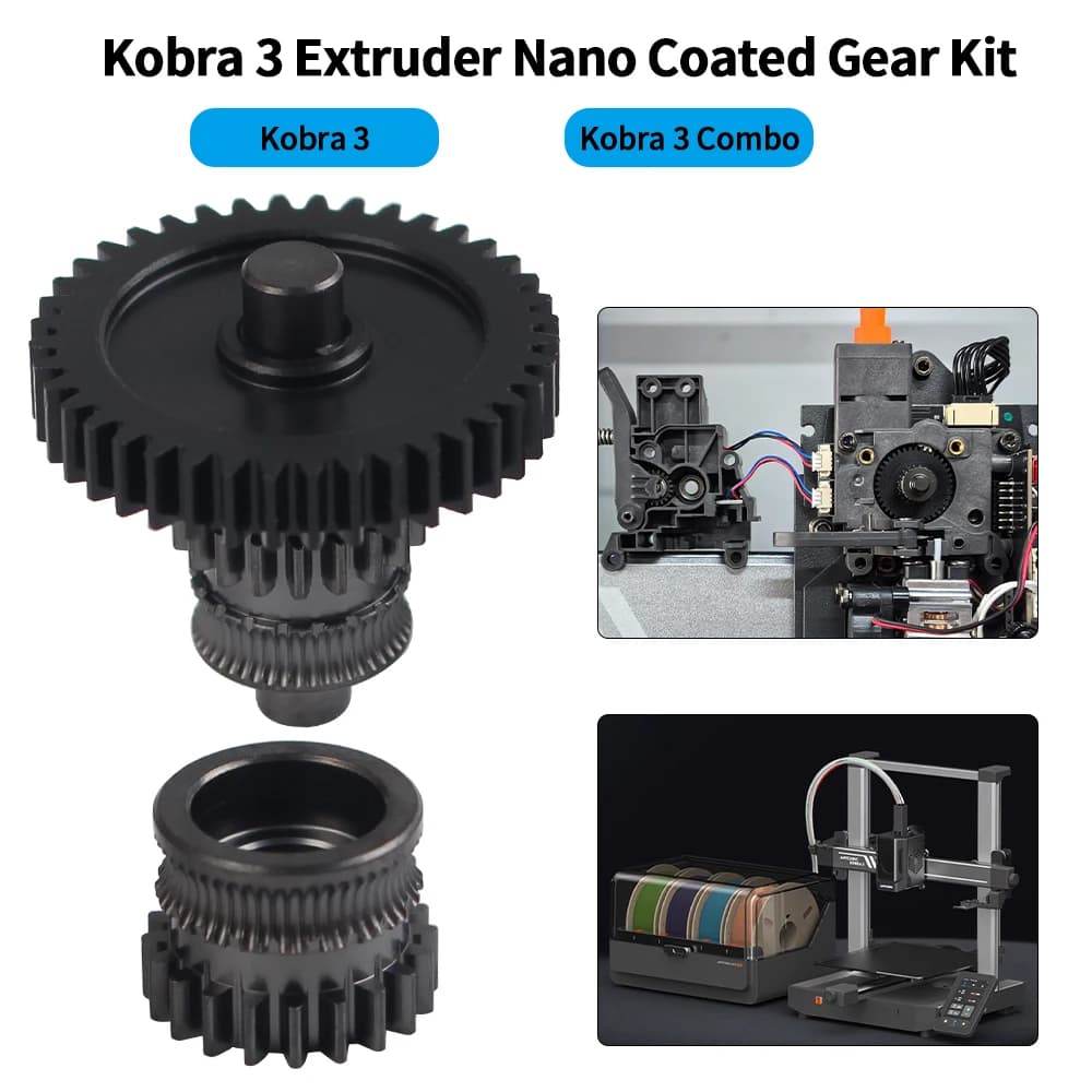 Per Kobra 3 Estrusore Nano Kit di rivestimento Ingranaggi in acciaio per stampo estrusore ad alta resistenza all'usura per parti della stampante 3D