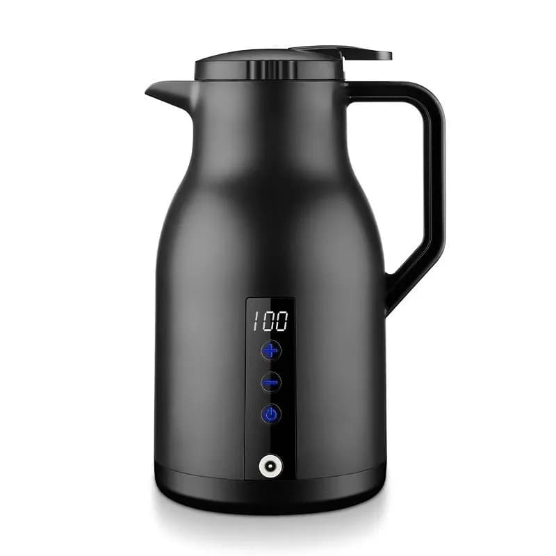 12v 24v Led Digital Display Car Electric Kettle Household Thermal Insulation Electric Kettle 304 Stainless Steel
