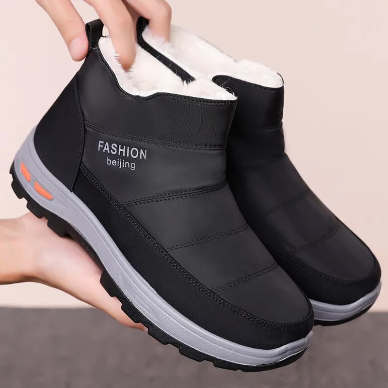 Stivali invernali da uomo Stivali da neve da uomo antiscivolo antivento da esterno Scarpe in cotone Piattaforma Stivali da neve impermeabili per tenere al caldo da uomo