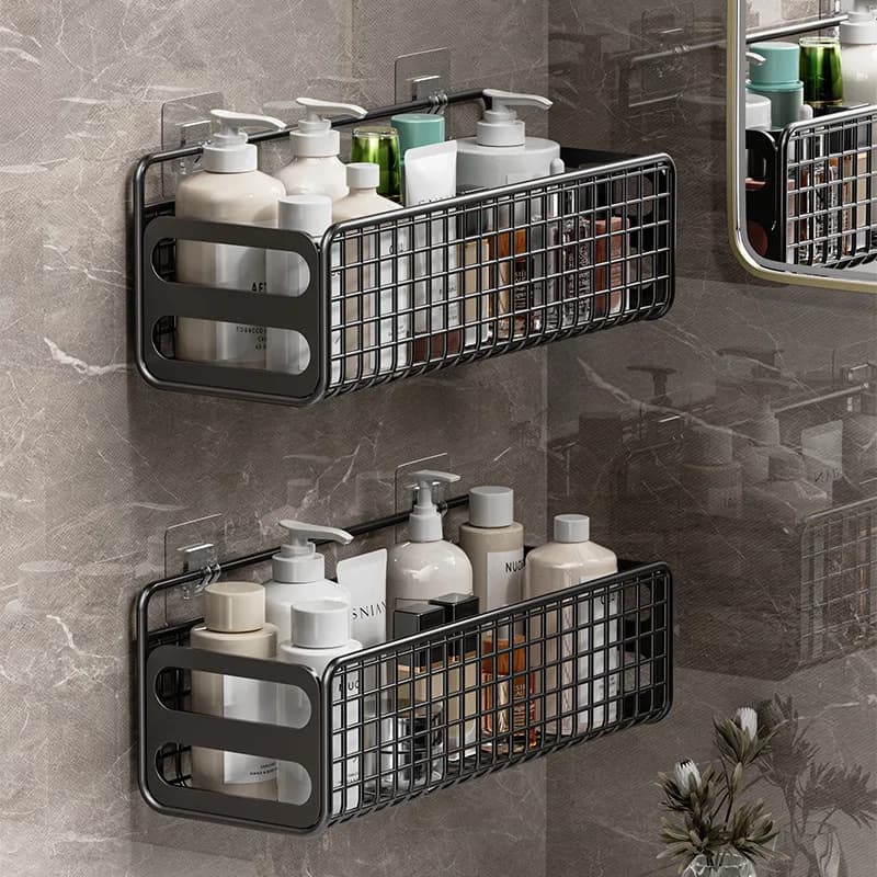 Home Multifunctional Storage Rack, Bathroom Cosmetics Storage Rack, Wall Mounted Towel Rack, Kitchen Supplies Storage Rack
