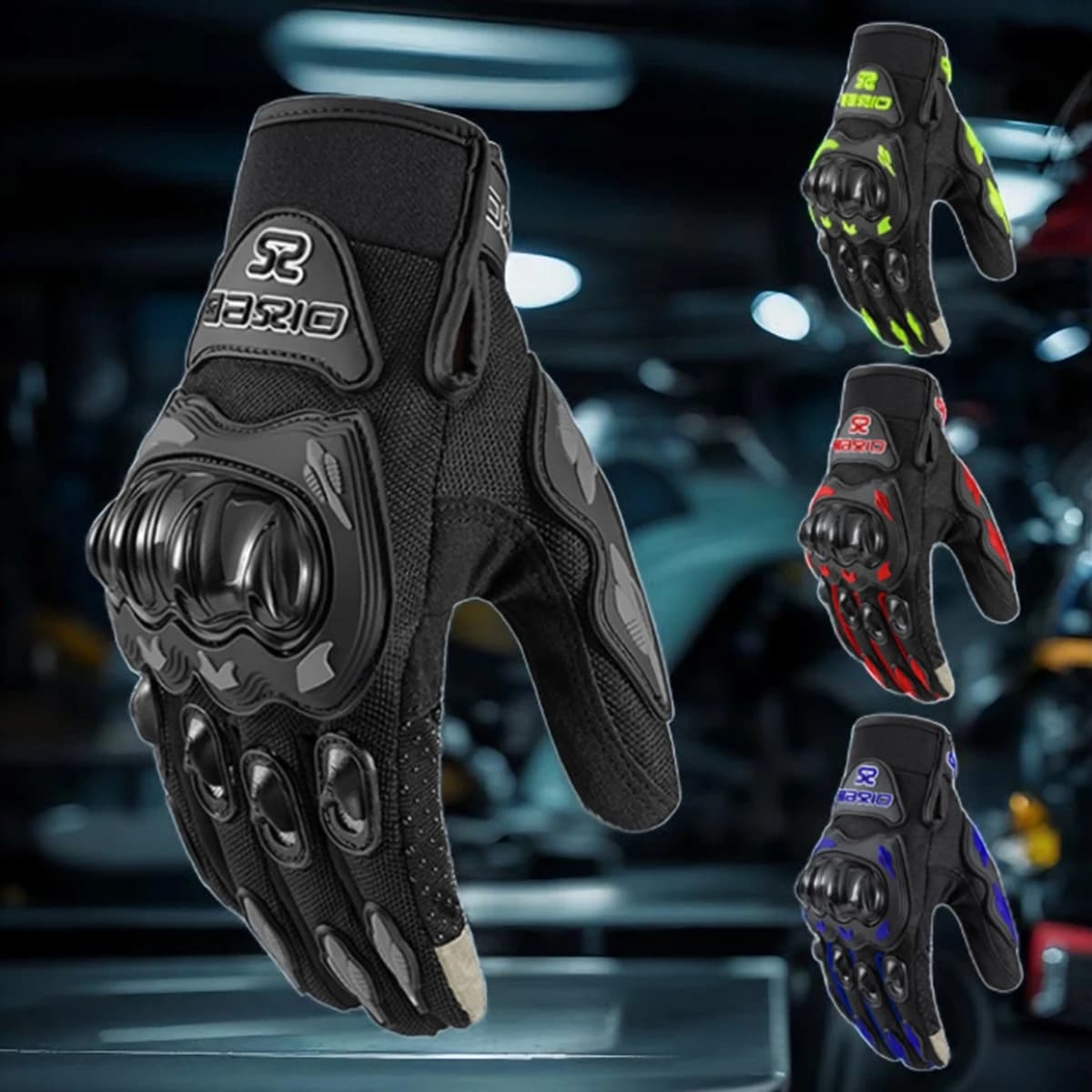Guanti da arrampicata per equitazione MTB da moto in rete estiva Accessori per moto da cross per guanti da lavoro con palmo antiscivolo per touchscreen da dito