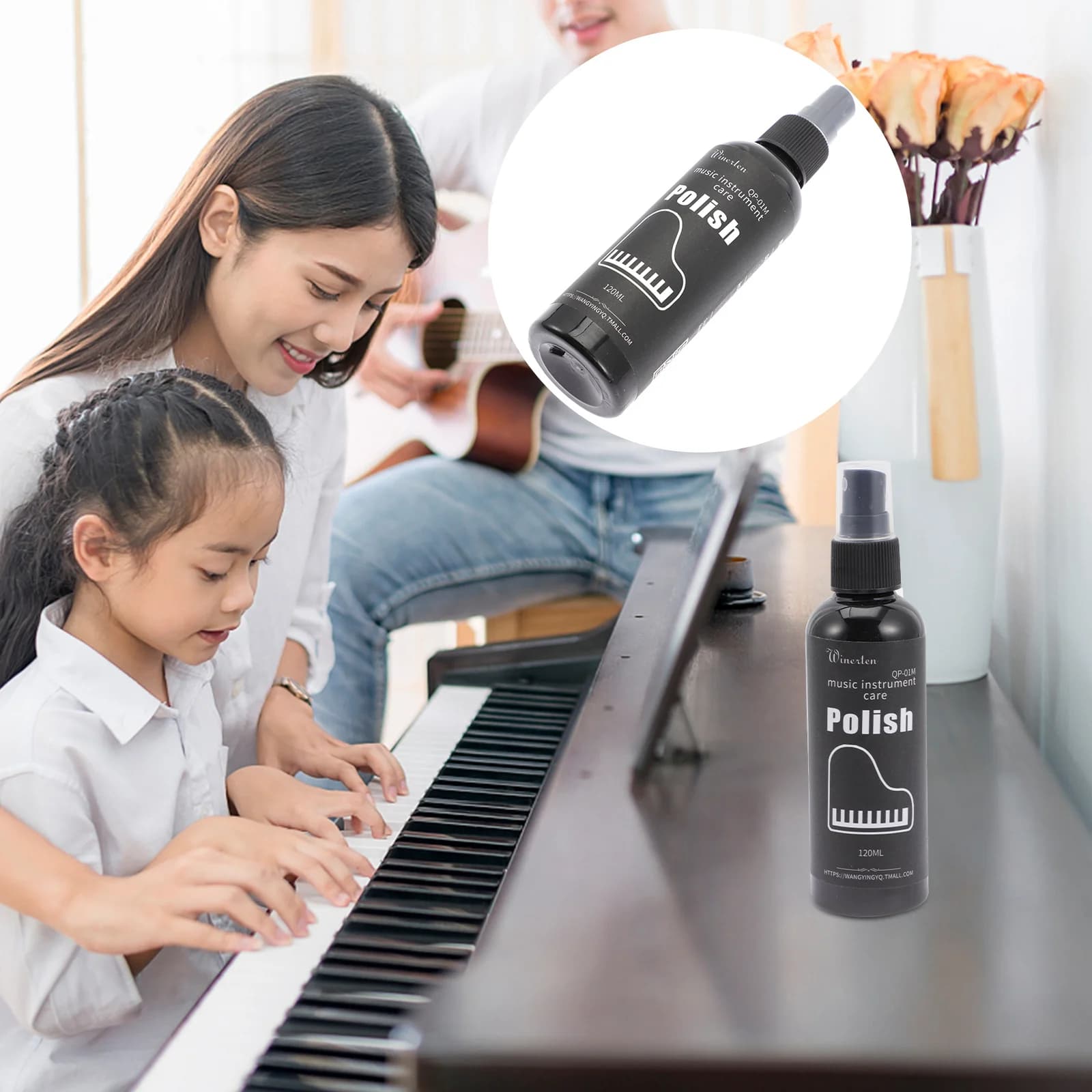 Detergente professionale per pianoforte, chitarra, ukulele, design ragionevole, struttura eccellente, riparazione rapida dei graffi