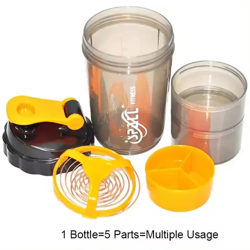 New plastic cup for sports water cup in gym protein powder with three-layer rocking cup