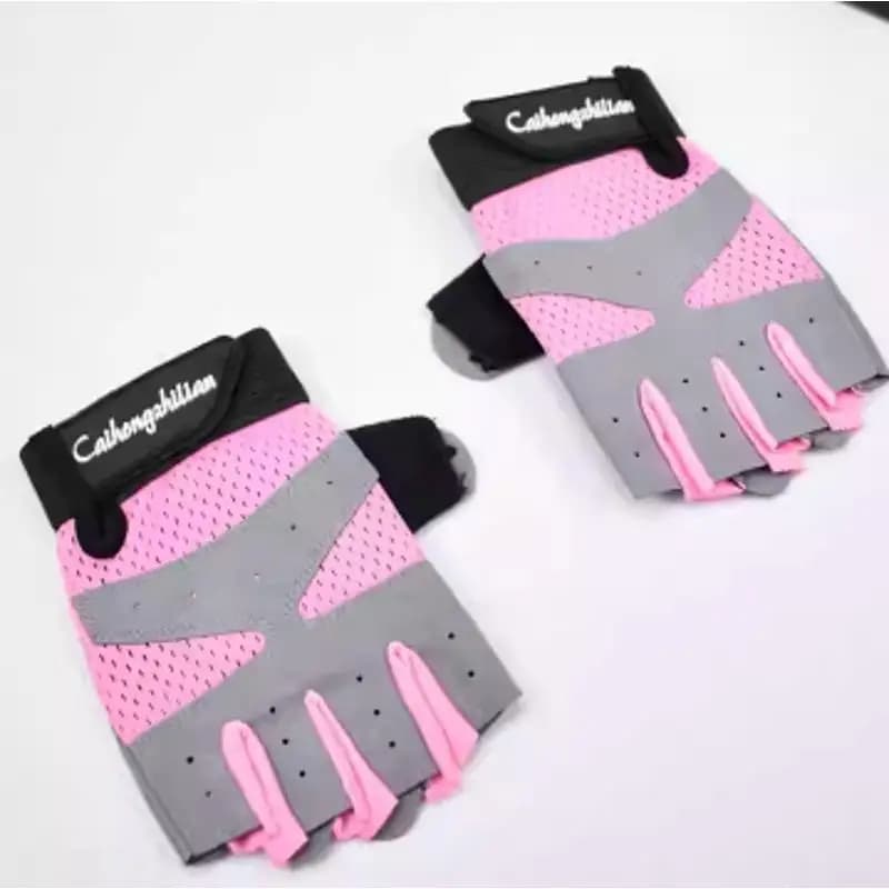 New cycling gloves for children suitable unisex style absorbing sweat fitness sport breath net fabric baby gloves half fingers