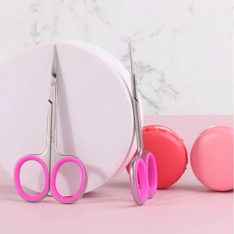 Forbici per pelle morta per nail art in stile russo, riparazione di unghie di precisione in acciaio inossidabile, strumenti per unghie di grado professionale, gomito con becco d'aquila