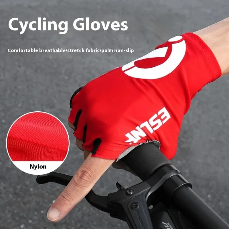ESLNF gym gloves without fingers breathable anti-slip anti-slip gloves for cycling weight lifting