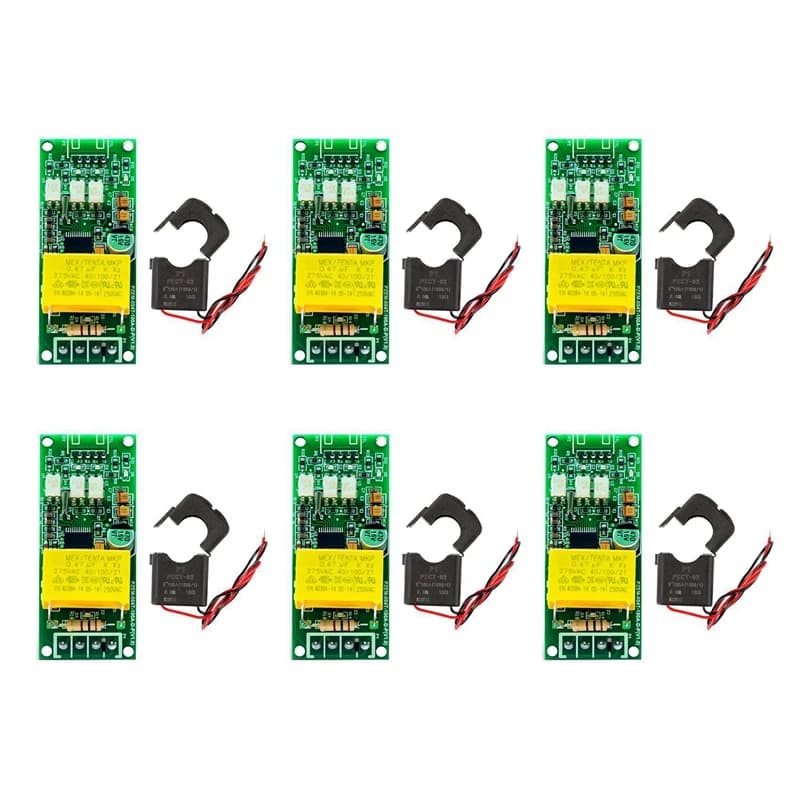 SALE CALDA 6X 100A PZEM 004T Version Wattmeter + Open CT Kwh Meter Volt Amp Current Test Module for Arduino TTL COM2/COM3/COM4