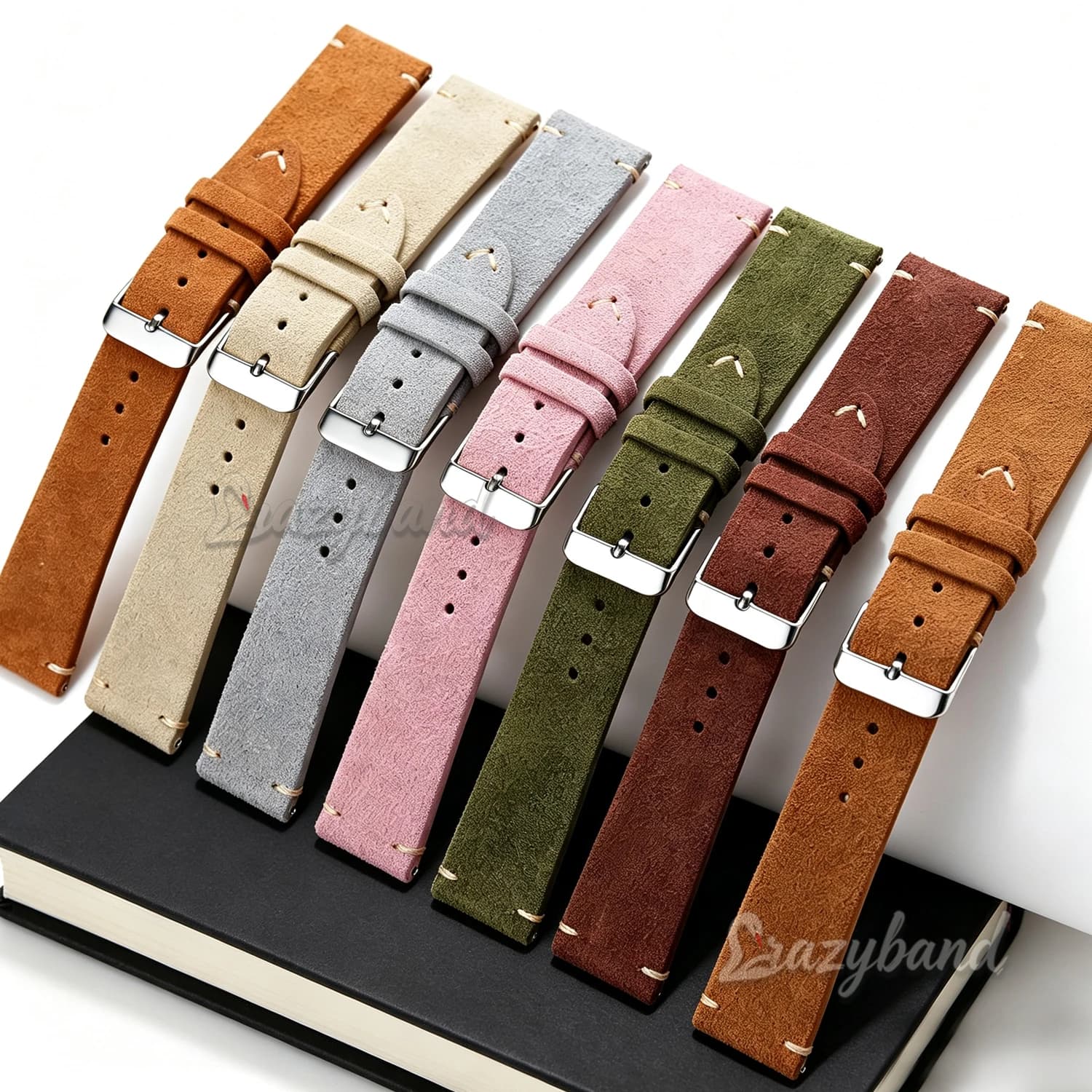 Quick Release Soft Suede Strap 14mm 16mm 18mm Wristband 20mm 21mm 22mm Brown Watch Bands Calfskin Bracelet Women Men Accessories