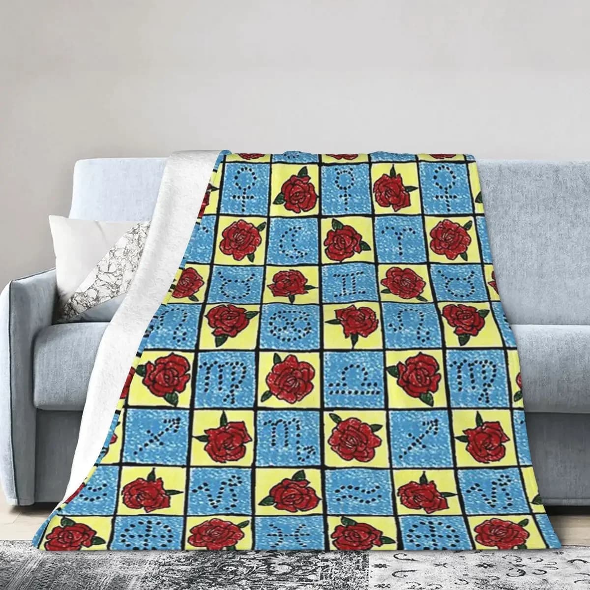 Spade Tarocchi Coperta di Tarotista Coperte Morbida e Calda Coperta di Flanella Copriletto per Letto Soggiorno Picnic Divano di Casa