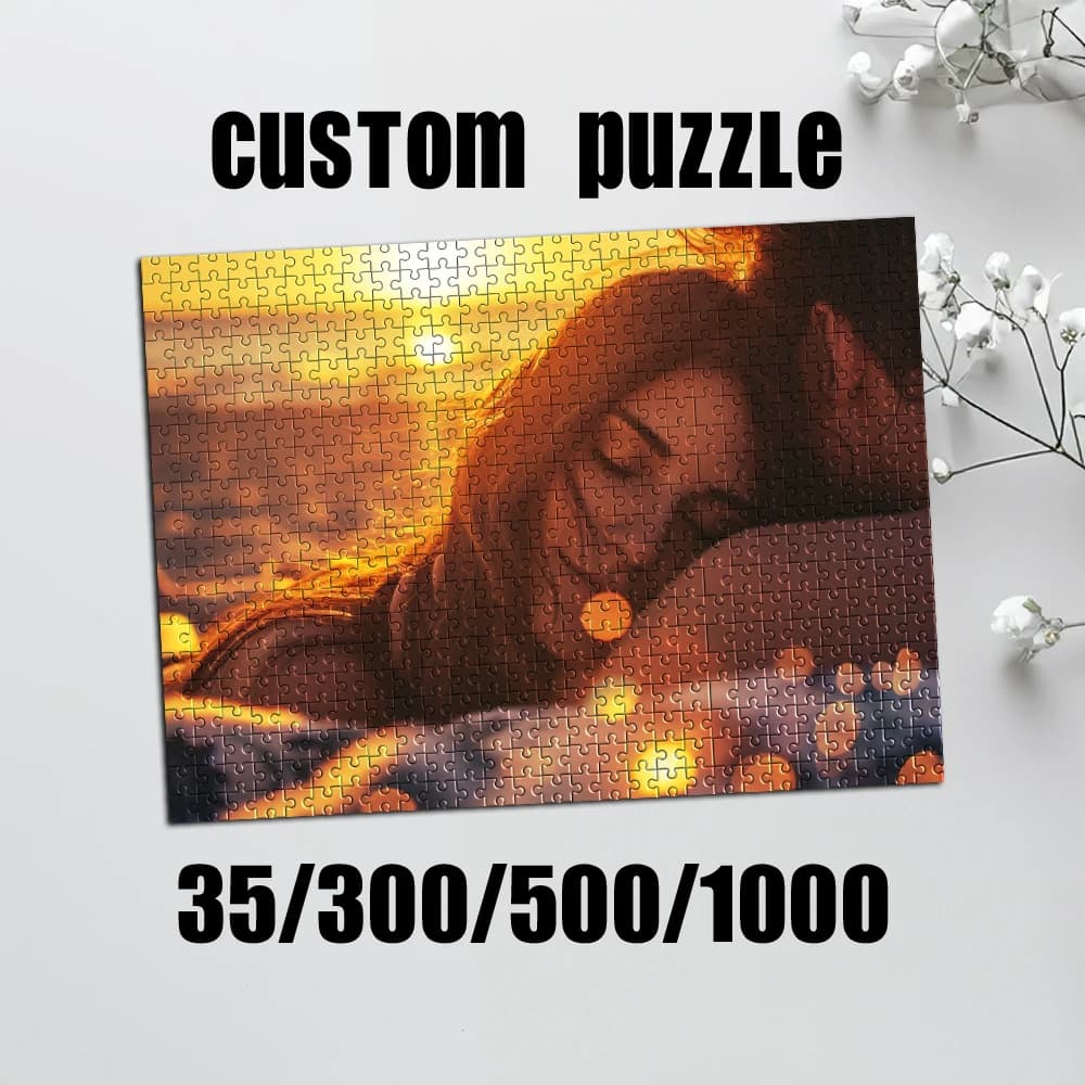 Puzzle Personalizzato con Foto, Regalo Fatto a Mano con Foto di Coppia al Tramonto