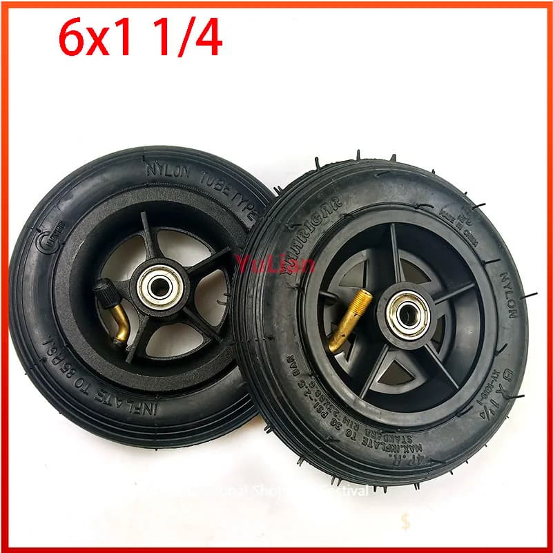 6x1 1/4 pneumatico da 6 pollici pneumatico moto scooter ruota di gonfiaggio con mozzo con camera d'aria scooter elettrico e-bike 150MM