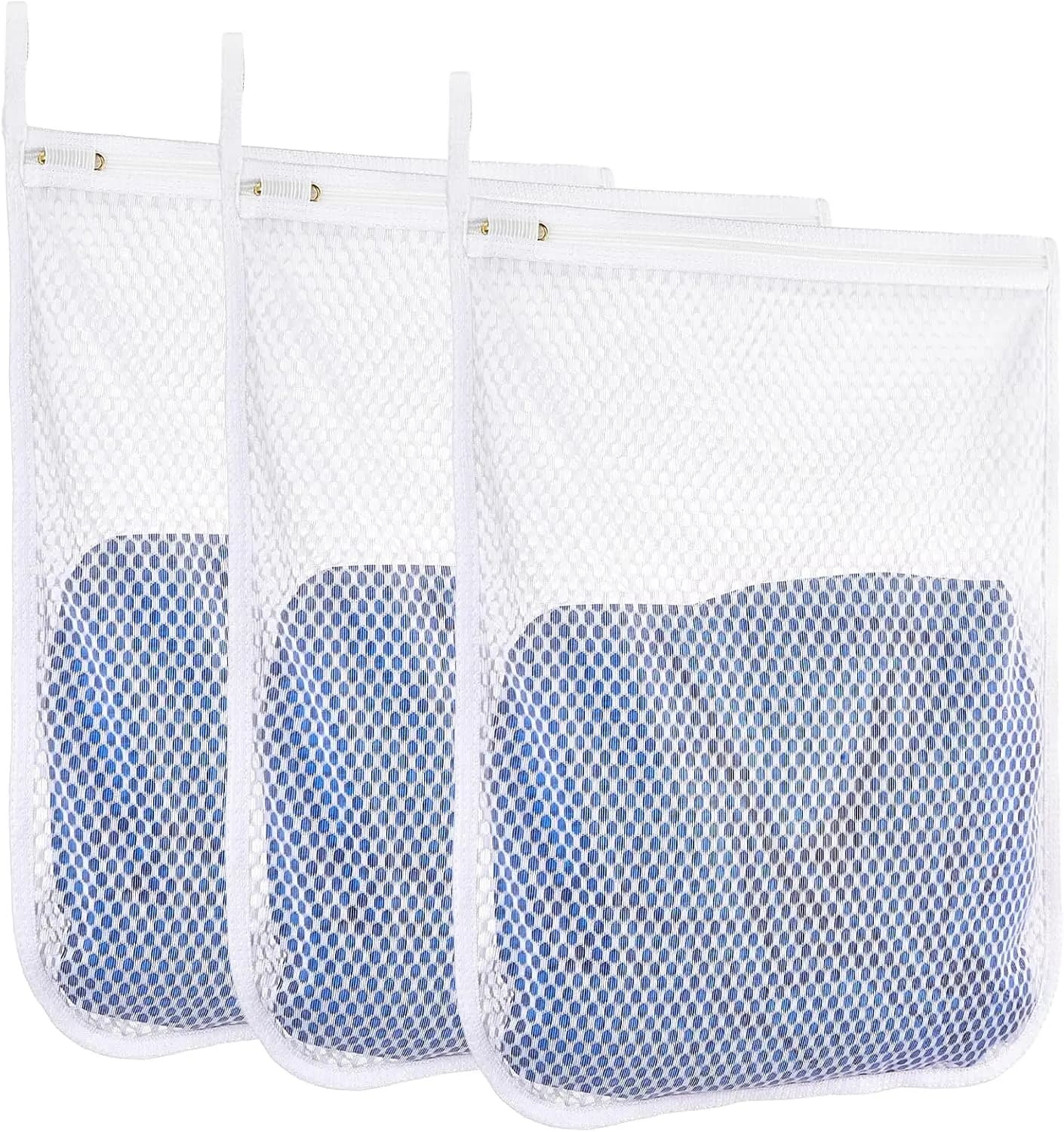 Set di 3 Sacchetti a Nido d'Ape per Bucato Delicato, 12x15 Pollici, Misura Media