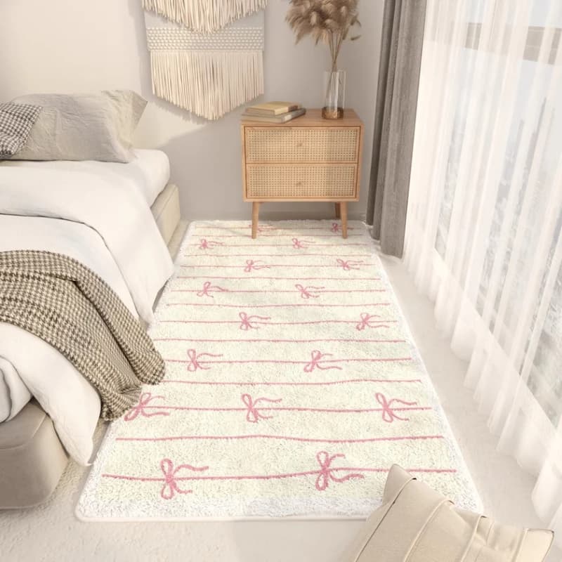 Ins style carpets for bedroom thickening plush decoration living room carpet cute soft bedside table washable carpet wardrobe mat