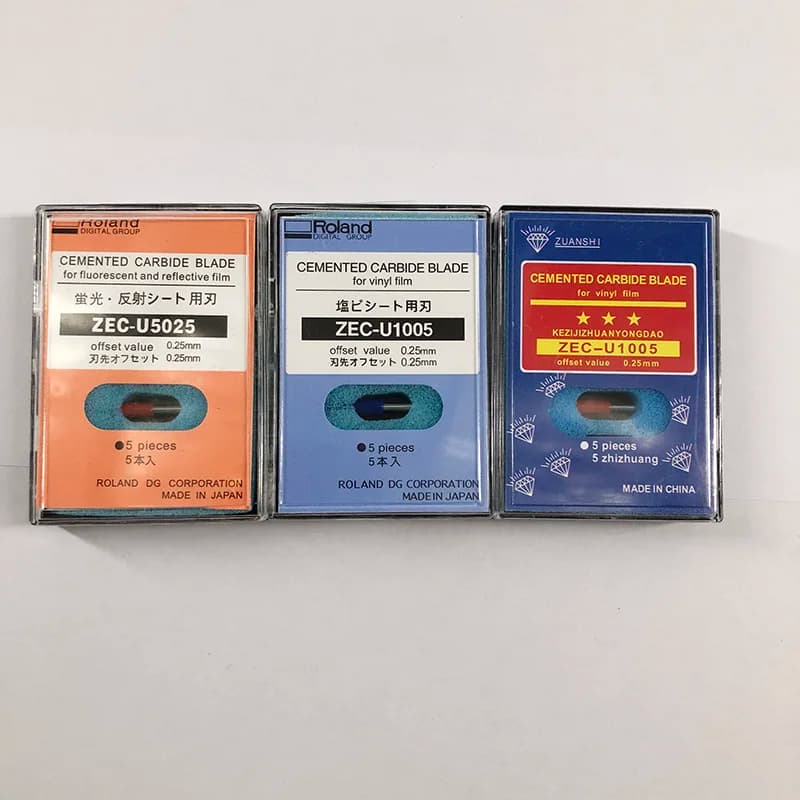 5 pz/scatola Accessori per stampanti da taglio Roland ZEC-U5025 U1005 Lame a 45 gradi Rosse per plotter da taglio Roland per vinile