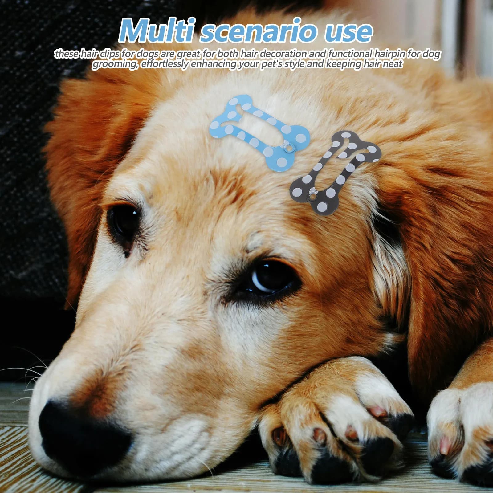 20 Pezzi Fermagli per Capelli per Cani, Decorazioni per Peli di Animali Domestici, Piccoli Fermagli a Forma di Osso per Cuccioli e Gatti, Accessori per lo Styling e la Toelettatura, Forcine per Cani