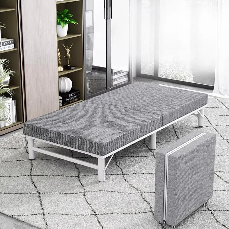 Letto pieghevole imbottito fantasia Supporto per gambe Camera da letto da lettura Letto pieghevole moderno Salotto per dormire Mobili Letto Matrimoniale