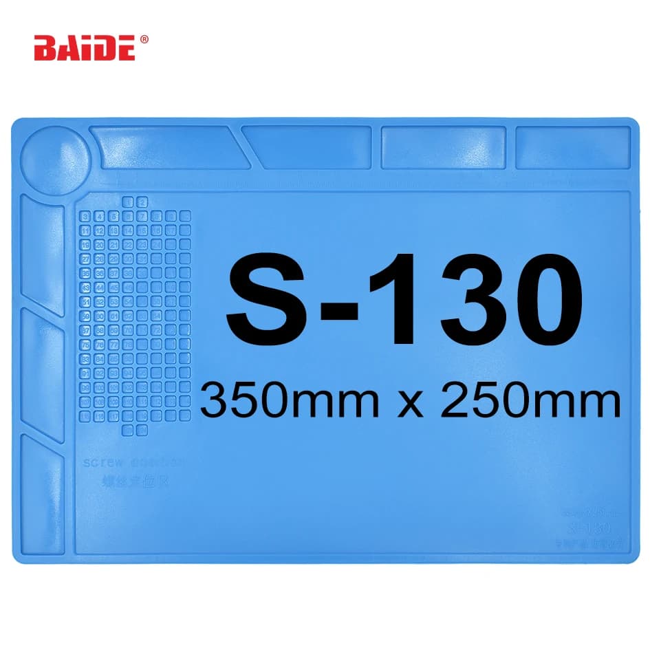 S-130 Riparazione Tappetino isolante Tappetino isolante per saldatura Tappetino da scrivania Piattaforma di manutenzione Pistola termica resistente al calore Stat di saldatura BGA