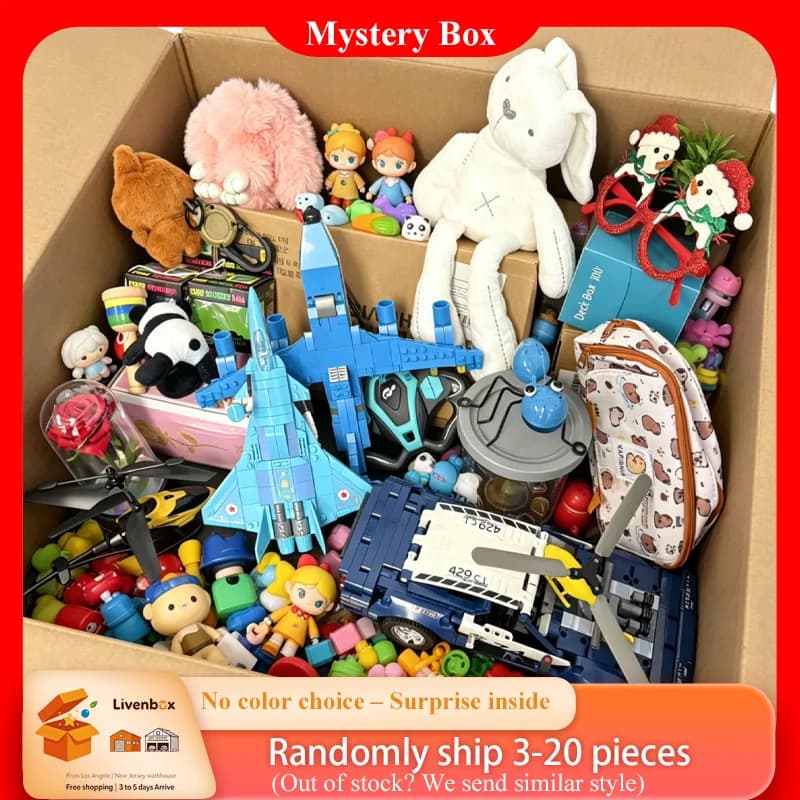 Scatola Misteriosa di Blocchi da Costruzione, Set di Mini Mattoncini Casuali, Giocattoli Educativi Creativi Fai-da-Te, Regalo Sorpresa da Collezione per Bambini e Adulti, Gadget per Feste di Compleanno