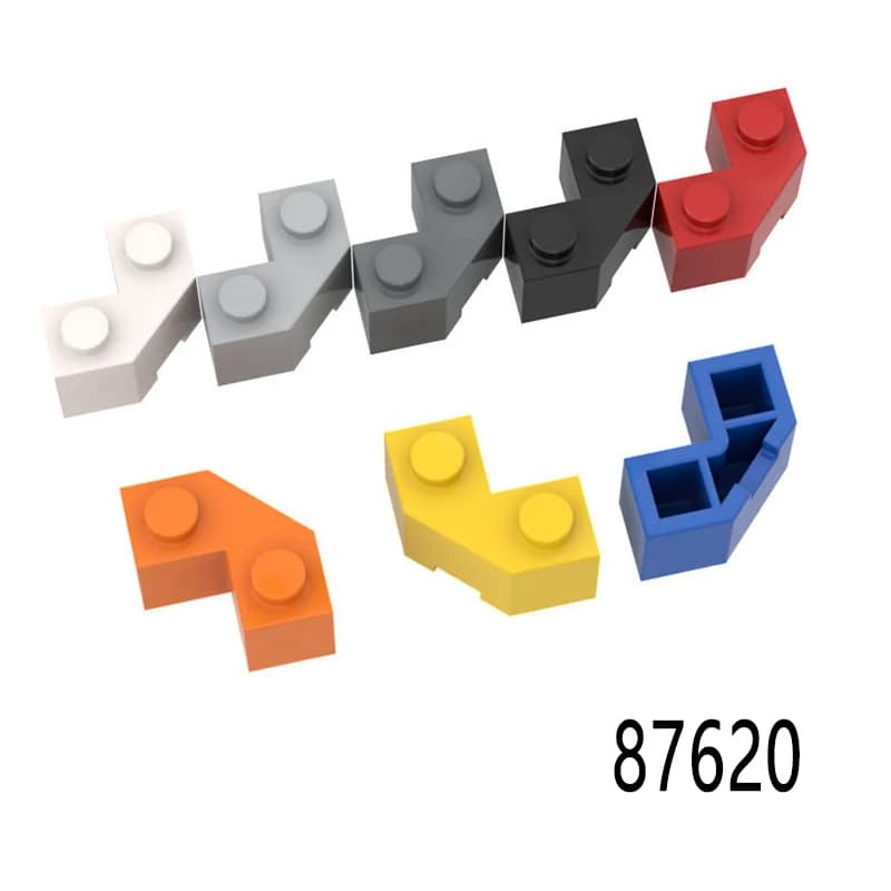 40 Pezzi Puzzle di Costruzione a Particelle, Blocchi MOC Compatibili con Parti di Ricambio DIY, Mattoncini Angolari Multipli 2x2 Compatibili con 87620