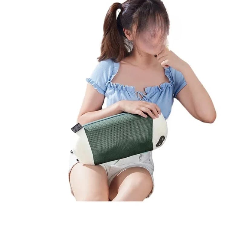 Massaggiatore multifunzionale Schiena lombare cervicale Massaggiatore da ufficio lombare Invia cuscino da massaggio per ragazze NAD-G3 Verde militare